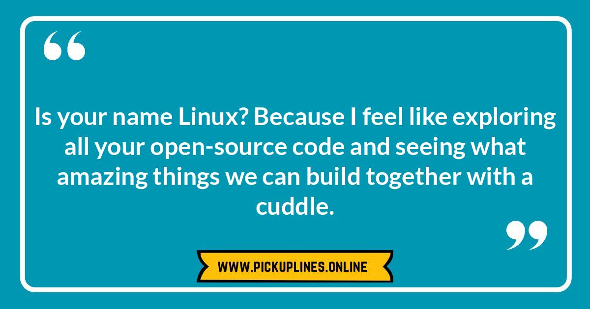 Do You Believe in Love at First Boot: Unconventional Cheesy Laptop Pick Up Lines Funny cheesy laptop pick up lines. Geeky dating humor with tech puns like Ctrl+Alt+Delete my loneliness and Love at first boot.