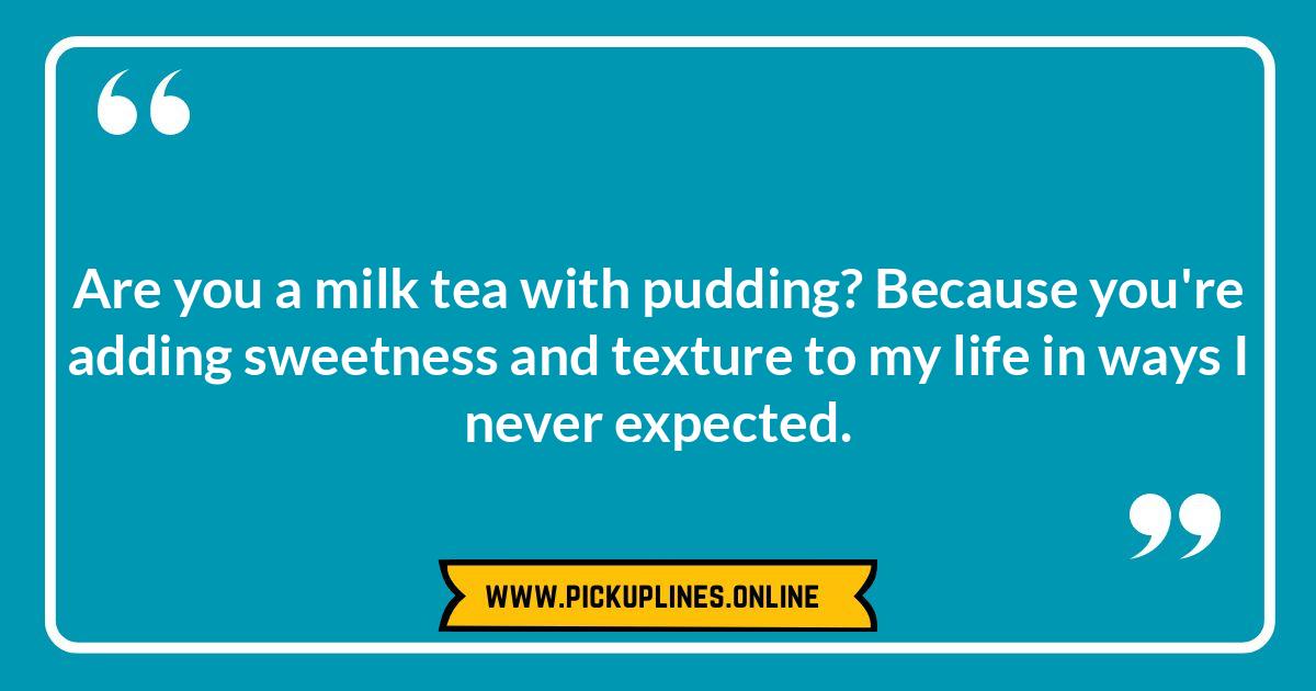 Sip By Sip, You Stole My Heart: Witty Boba Pick Up Lines for Boba Lovers Cheesy boba pick up lines; funny and corny ways to flirt with boba puns.